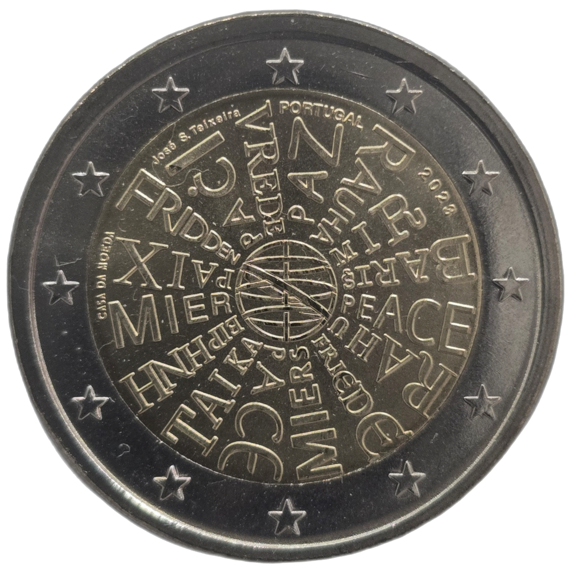 2 euros conmemorativa Paz entre las Naciones